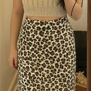 SHEIN Leopard Print Pencil Skirt